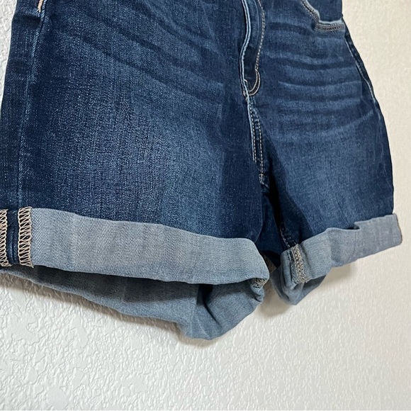White House Black Market Short Dark Blue Jean Stretch Denim Shorts Size 4 - Picture 5 of 10
